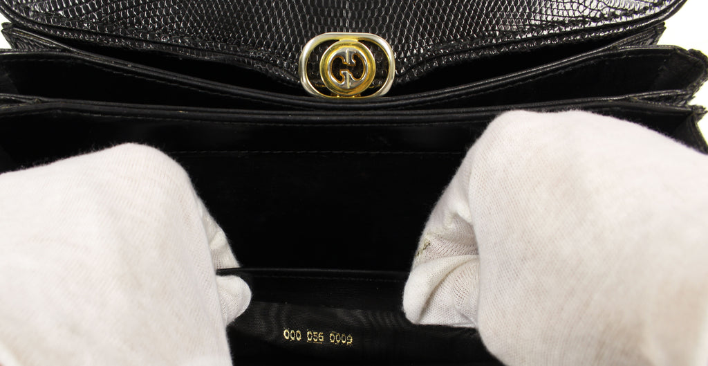 Vintage Gucci Crocodile handbag with gold and silver tone hardware