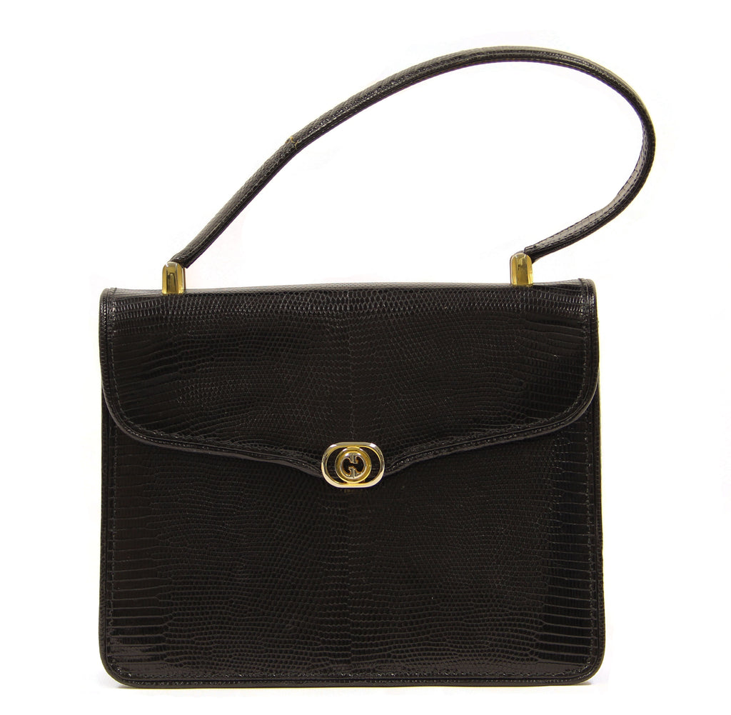 Vintage Gucci Crocodile handbag with gold and silver tone hardware