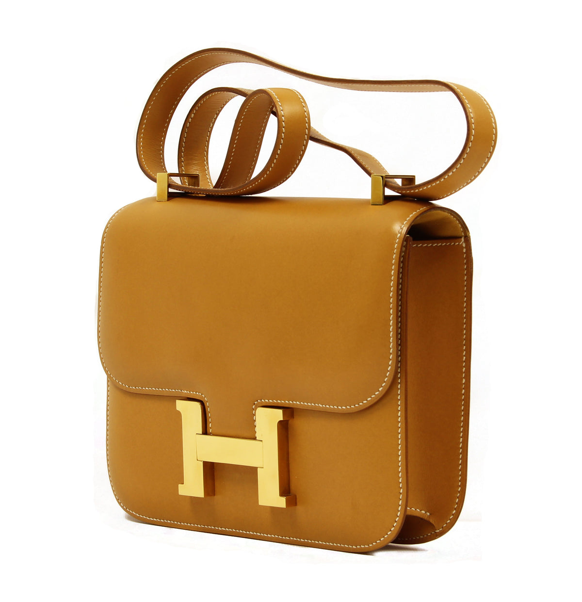 Hermès Tan Constance Vache Natural Leather Bag GHW 23cm