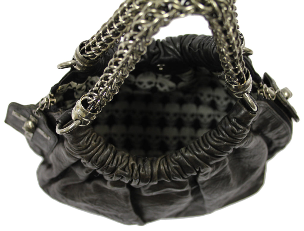 Thomas Wylde Distressed Black "All Saints" Large Hobo Bag