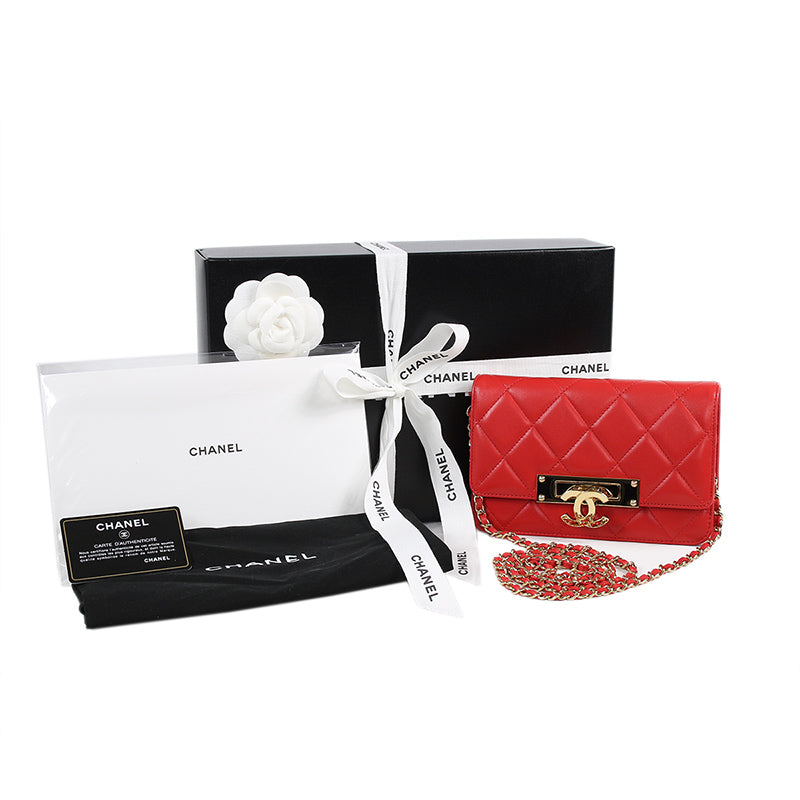 Chanel Red Golden Class Flap Bag