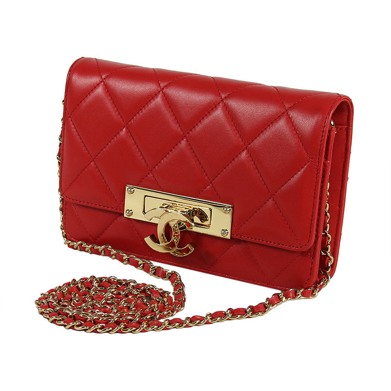 Chanel Red Golden Class Flap Bag