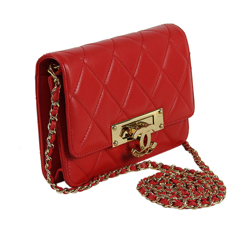 Chanel Red Golden Class Flap Bag