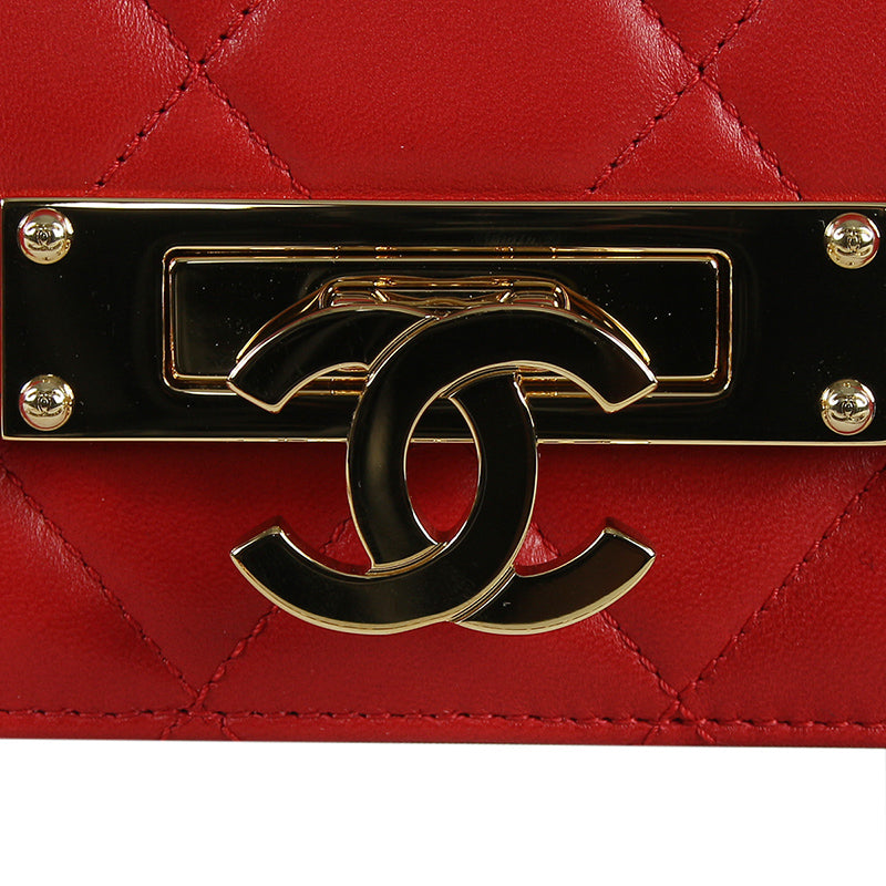 Chanel Red Golden Class Flap Bag