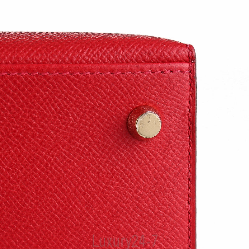 Hermès Rouge Casaque Epsom Kelly 25 PHW