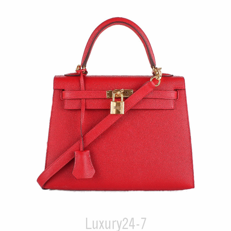 Hermès Rouge Casaque Epsom Kelly 25 PHW