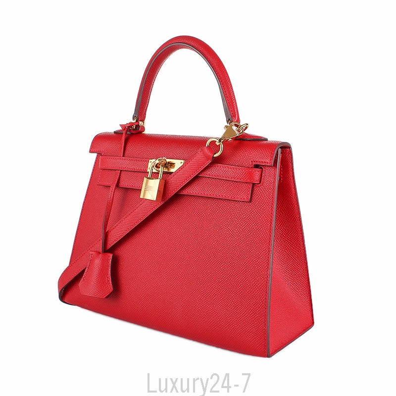 Hermès Rouge Casaque Epsom Kelly 25 PHW