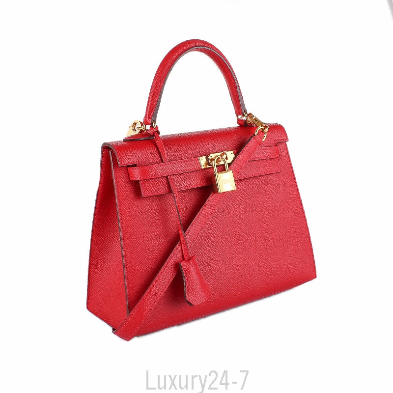 Hermès Rouge Casaque Epsom Kelly 25 PHW