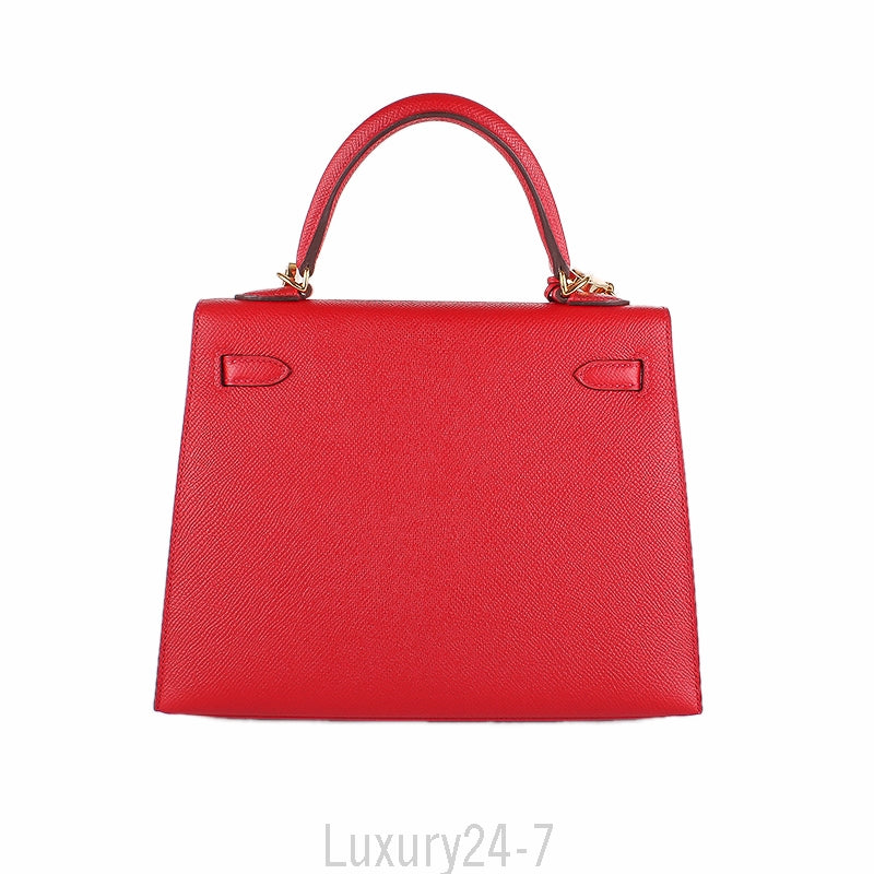 Hermès Rouge Casaque Epsom Kelly 25 PHW