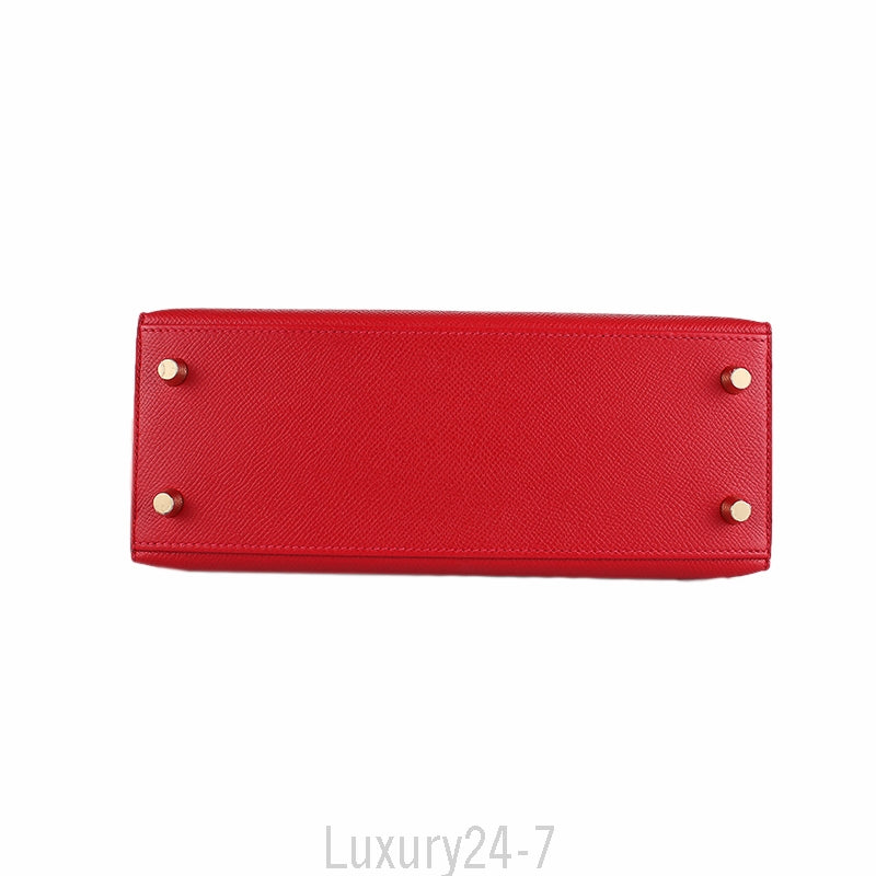 Hermès Rouge Casaque Epsom Kelly 25 PHW