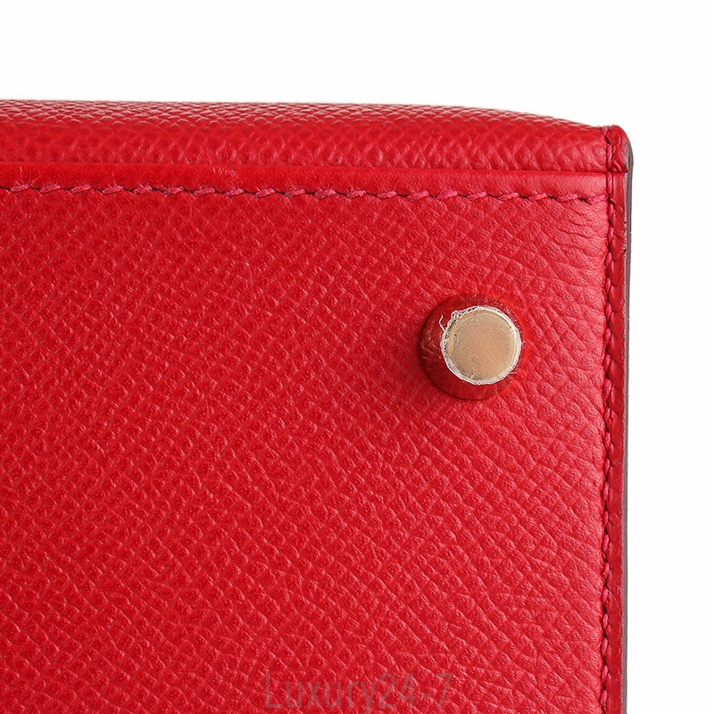 Hermès Rouge Casaque Epsom Kelly 25 PHW