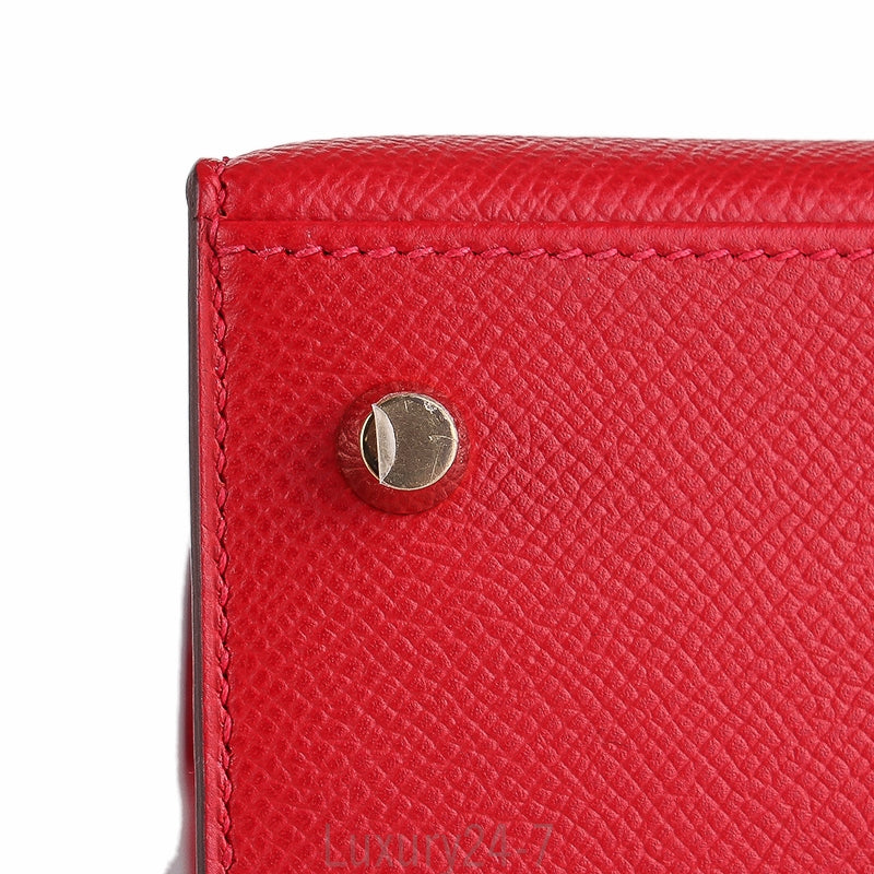 Hermès Rouge Casaque Epsom Kelly 25 PHW