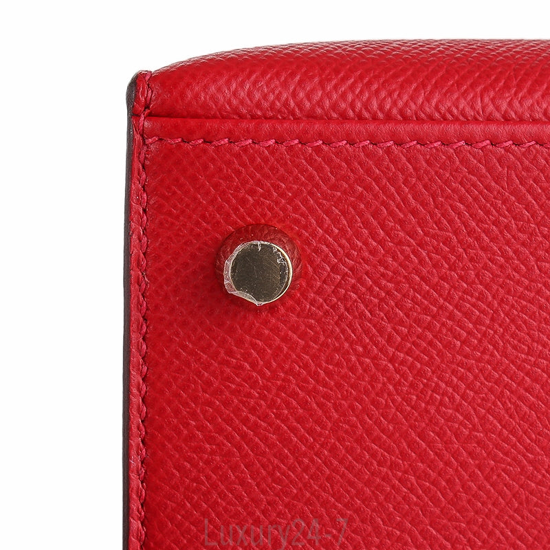 Hermès Rouge Casaque Epsom Kelly 25 PHW