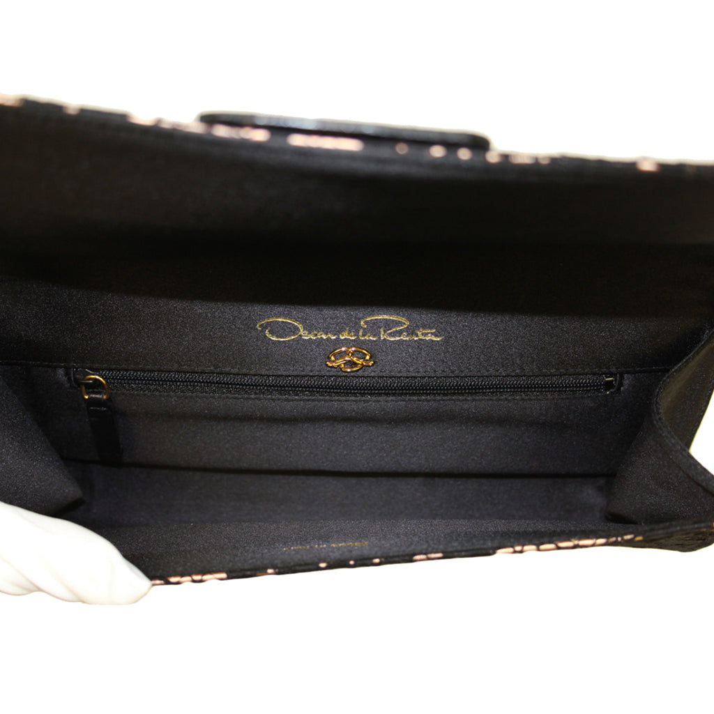 Oscar De La Renta Embroidered Lace Clutch