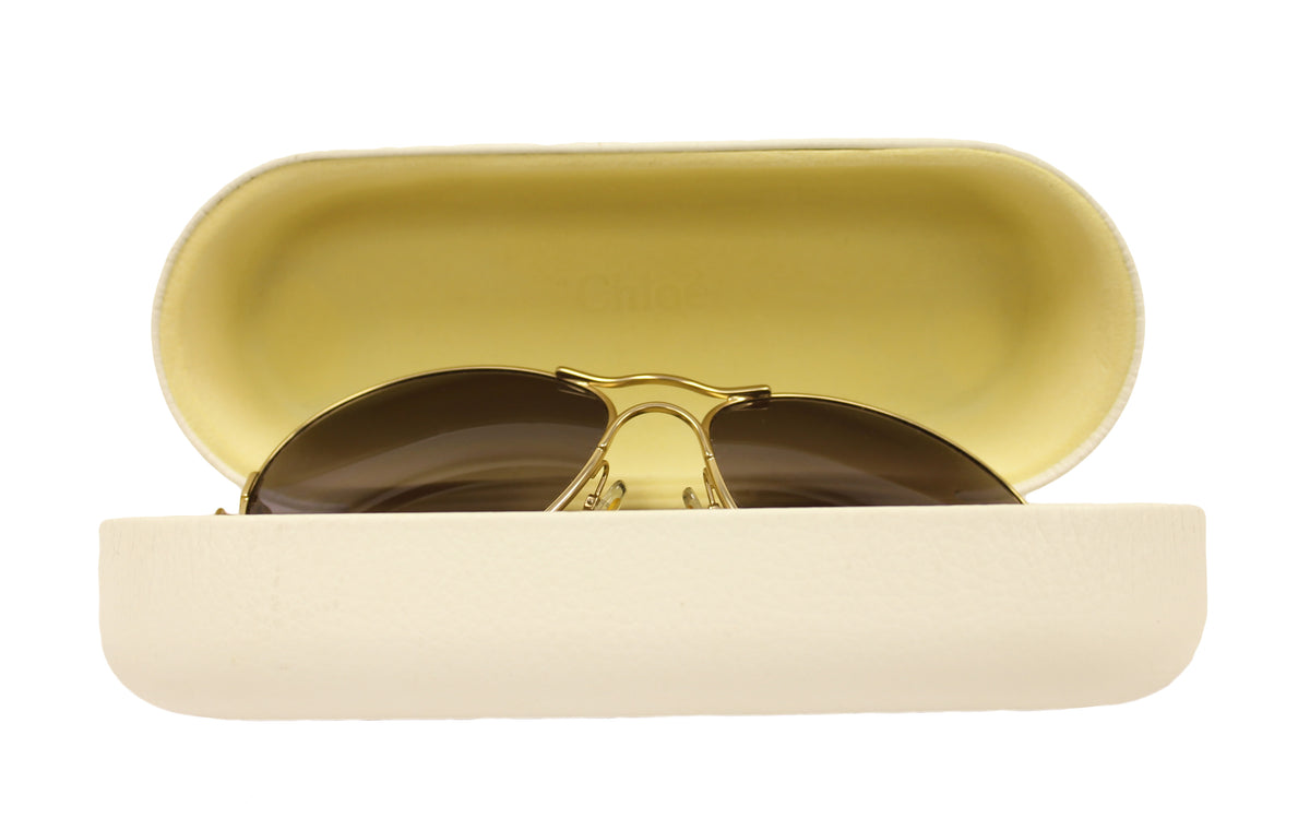 Chloe Black & Gold Sunglasses
