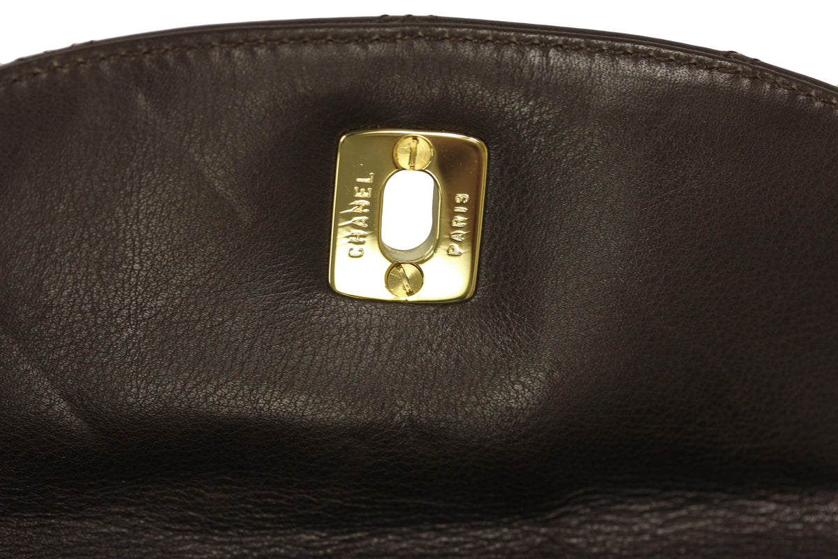 Chanel Brown Quilted Lambskin Leather Belt Bag GHW