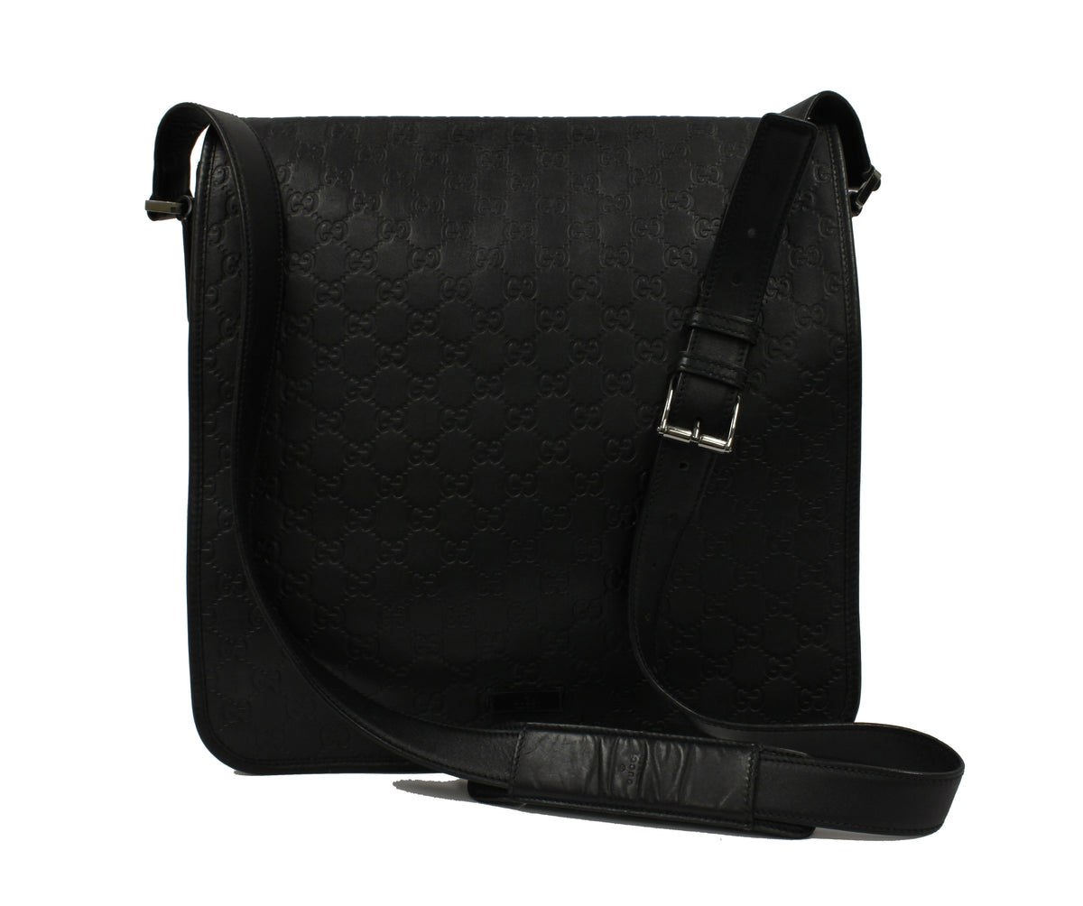 Gucci Mens Leather Messenger Bag