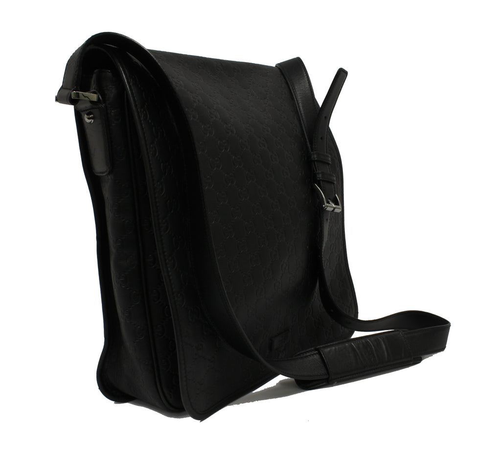 Gucci Mens Leather Messenger Bag