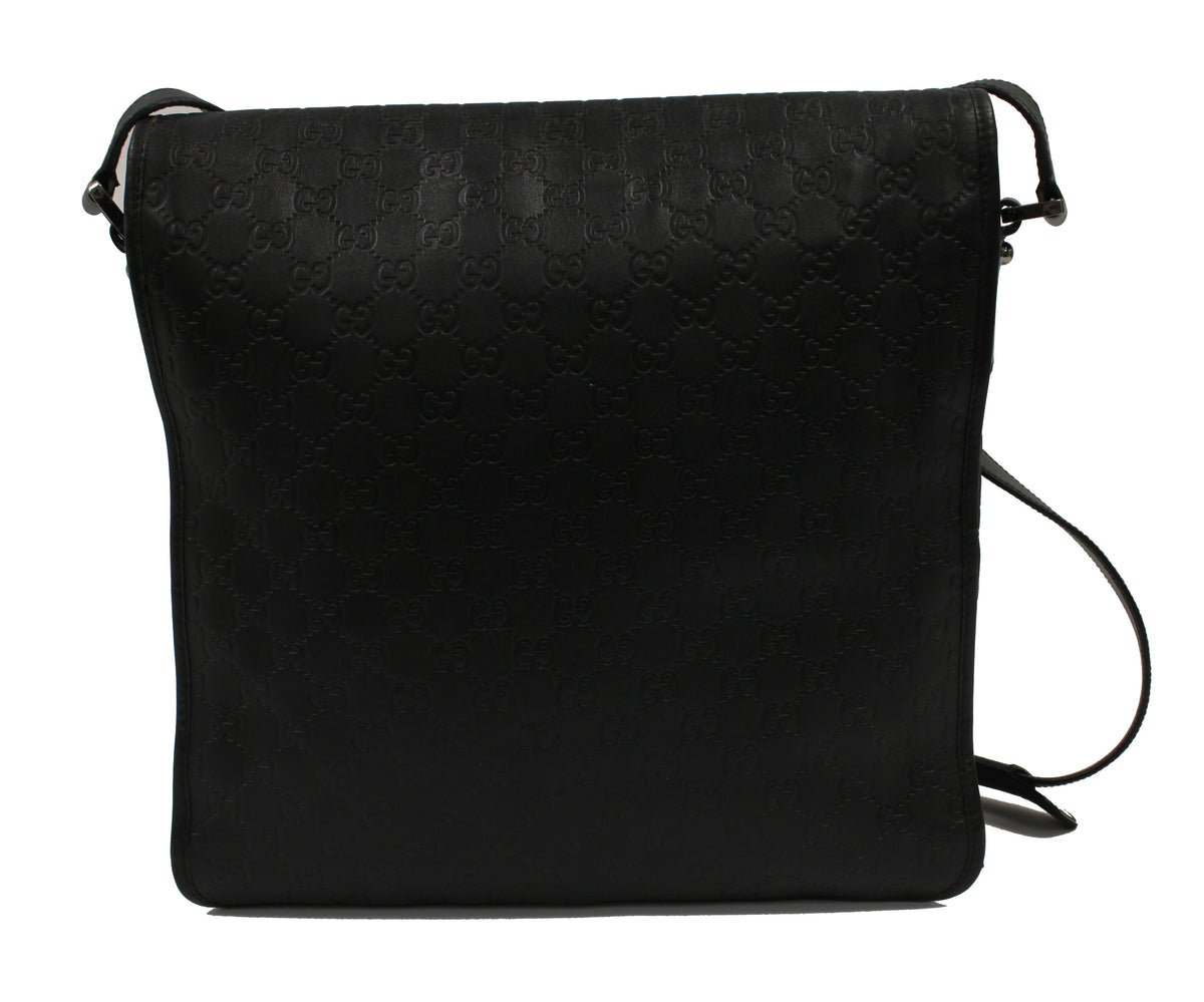 Gucci Mens Leather Messenger Bag