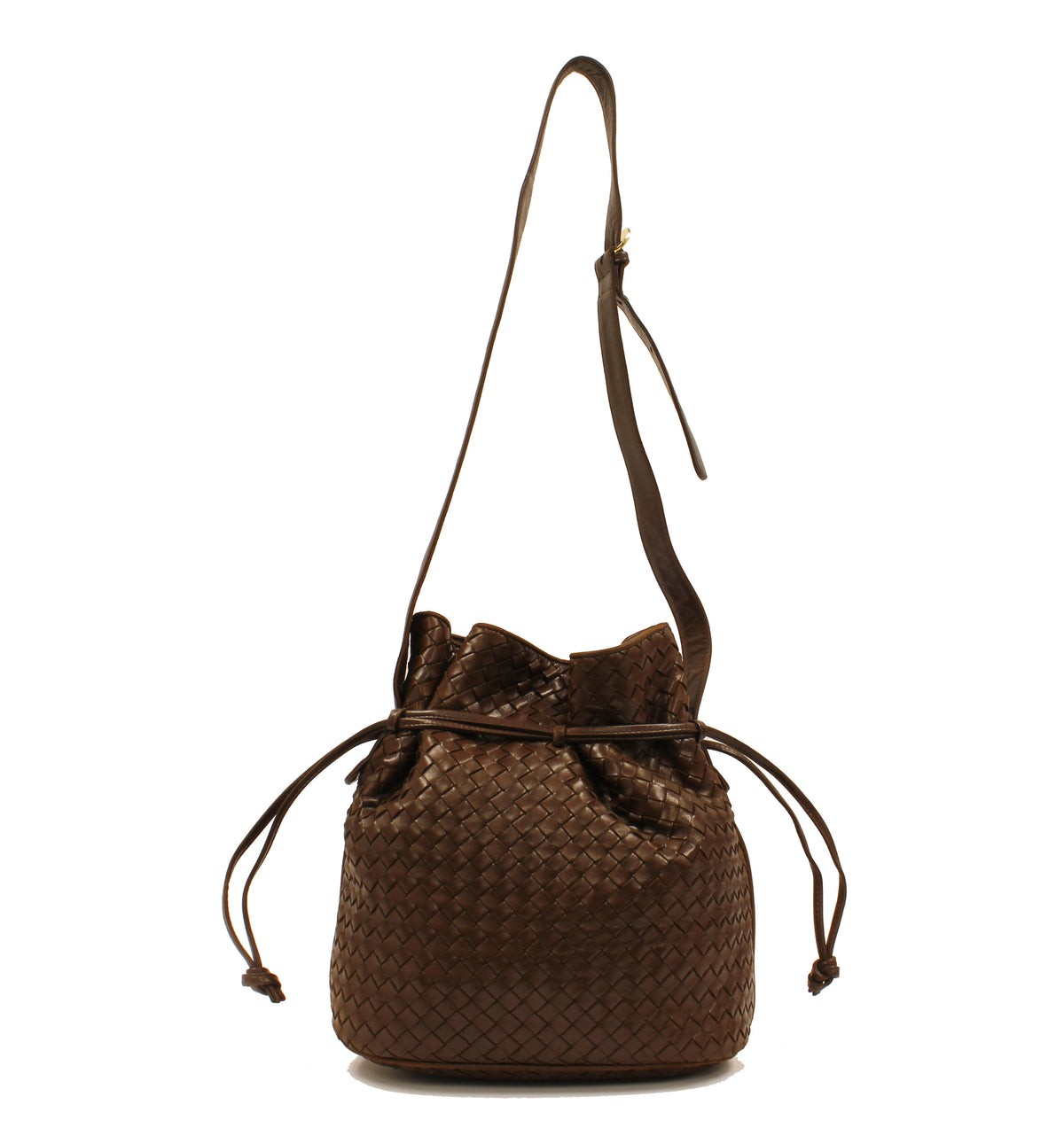 Bottega Veneta Dark  Brown Leather Bag