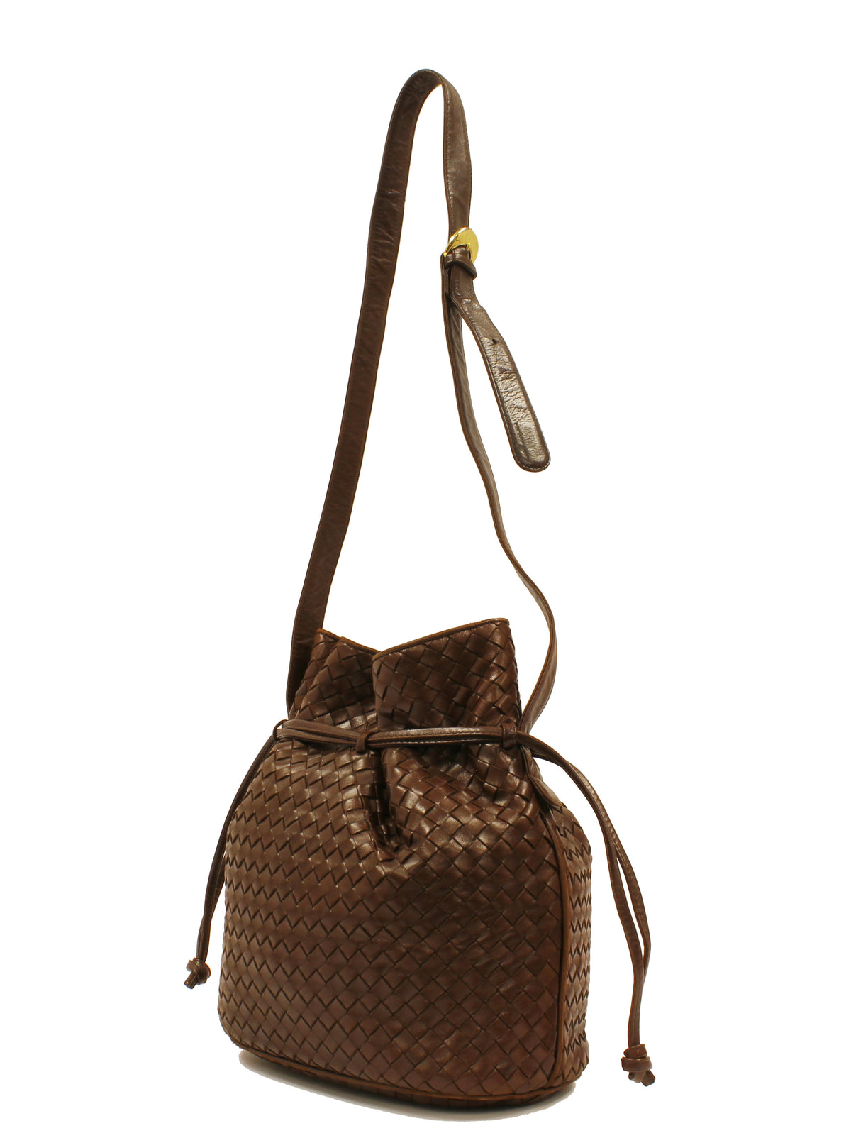 Bottega Veneta Dark  Brown Leather Bag
