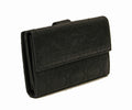 Dior black leather quilted wallet