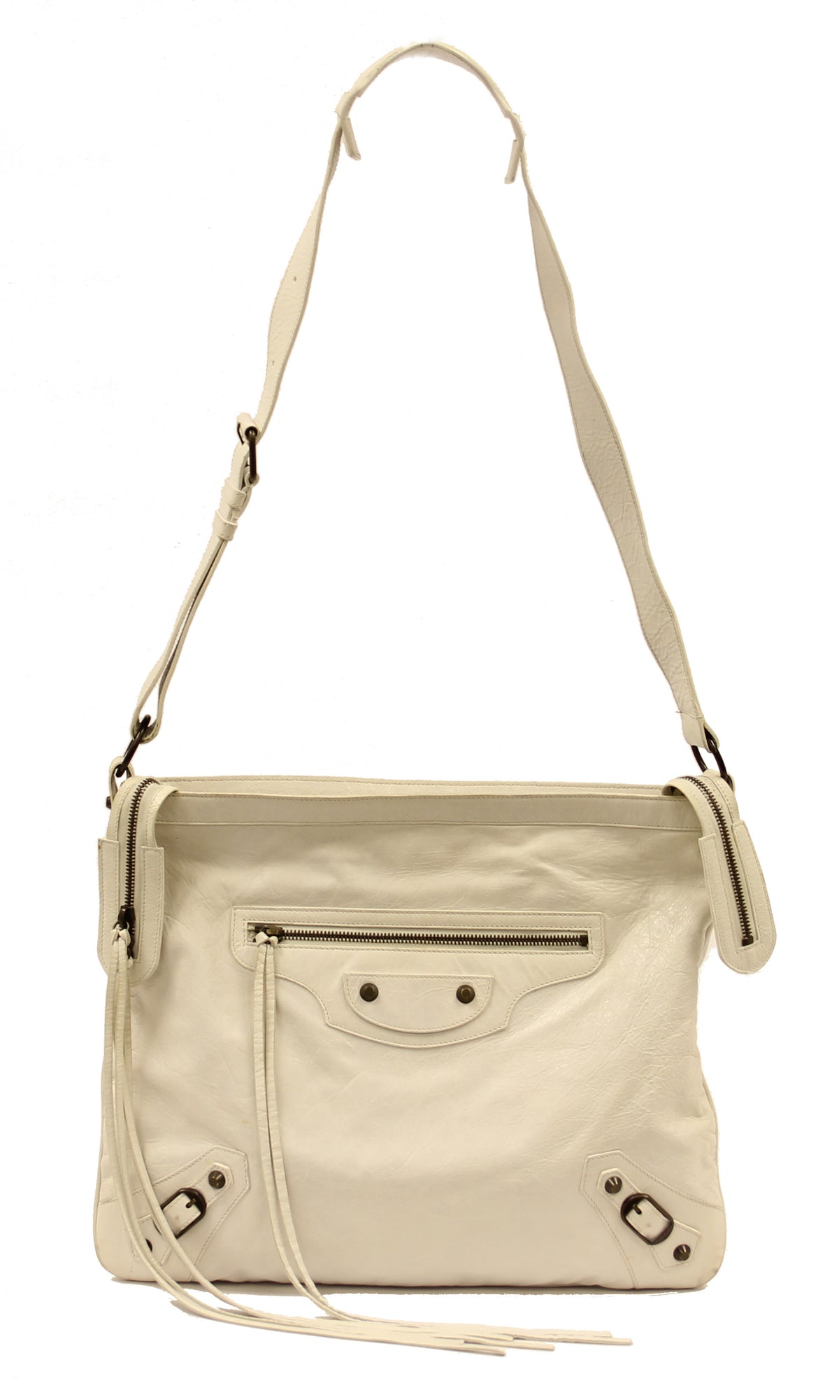 Balenciaga White Shoulder Bag