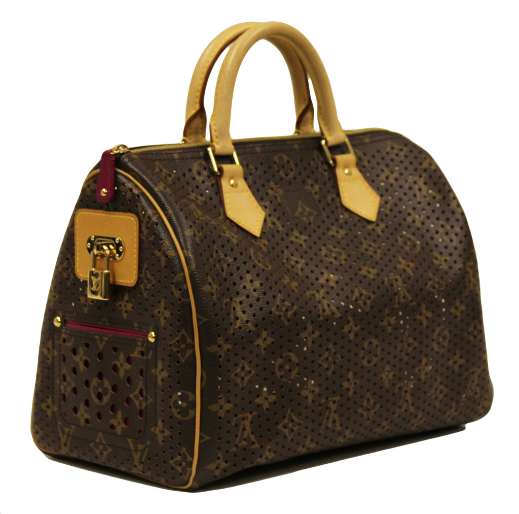 Louis Vuitton Perforated Speedy 30cm - Interior fuschia