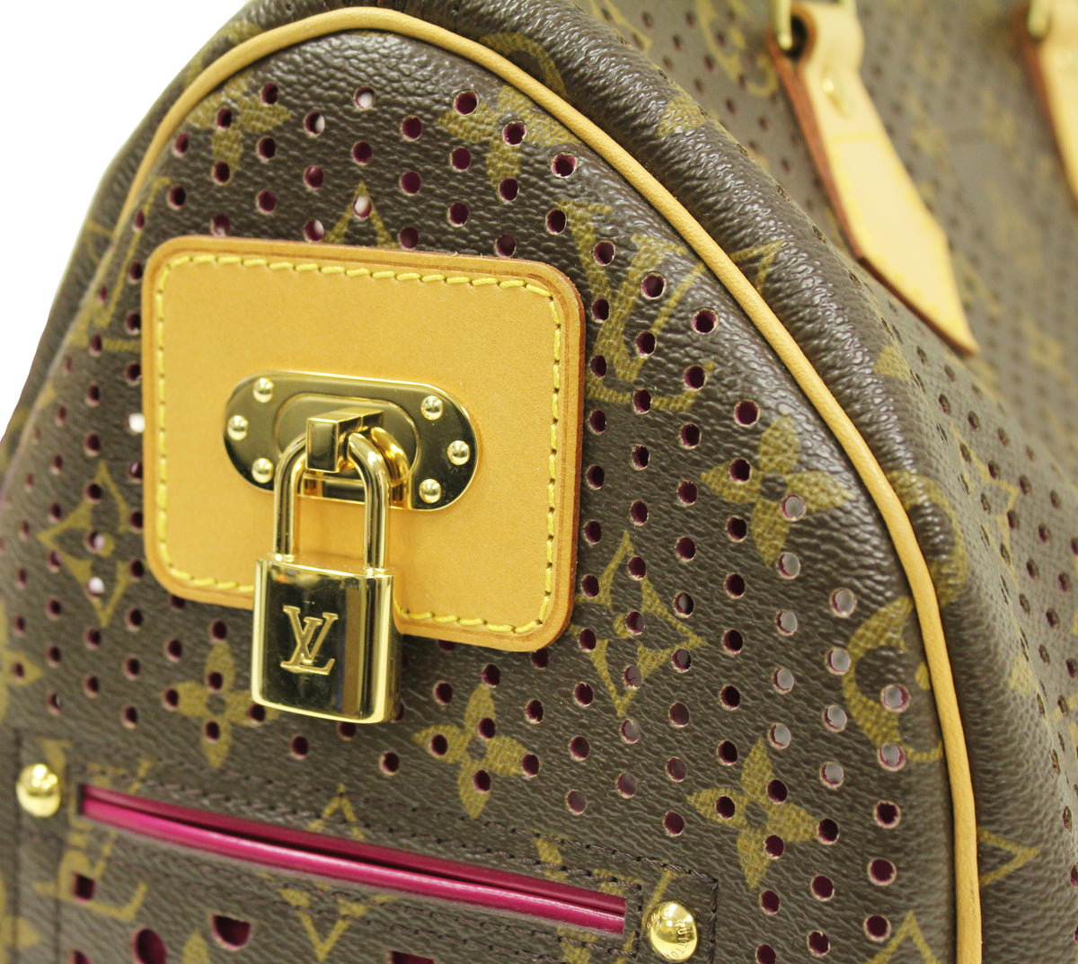 Louis Vuitton Perforated Speedy 30cm - Interior fuschia