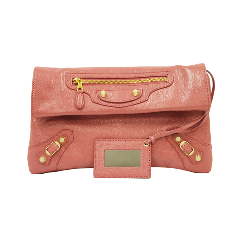 Balenciaga Giant 12 Rose Envelope Clutch GHW