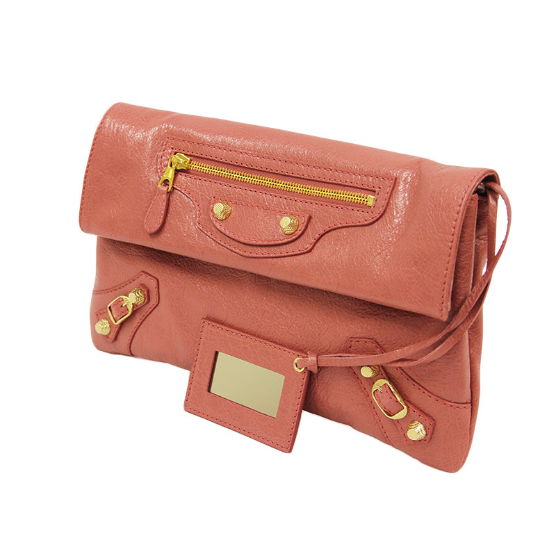 Balenciaga Giant 12 Rose Envelope Clutch GHW