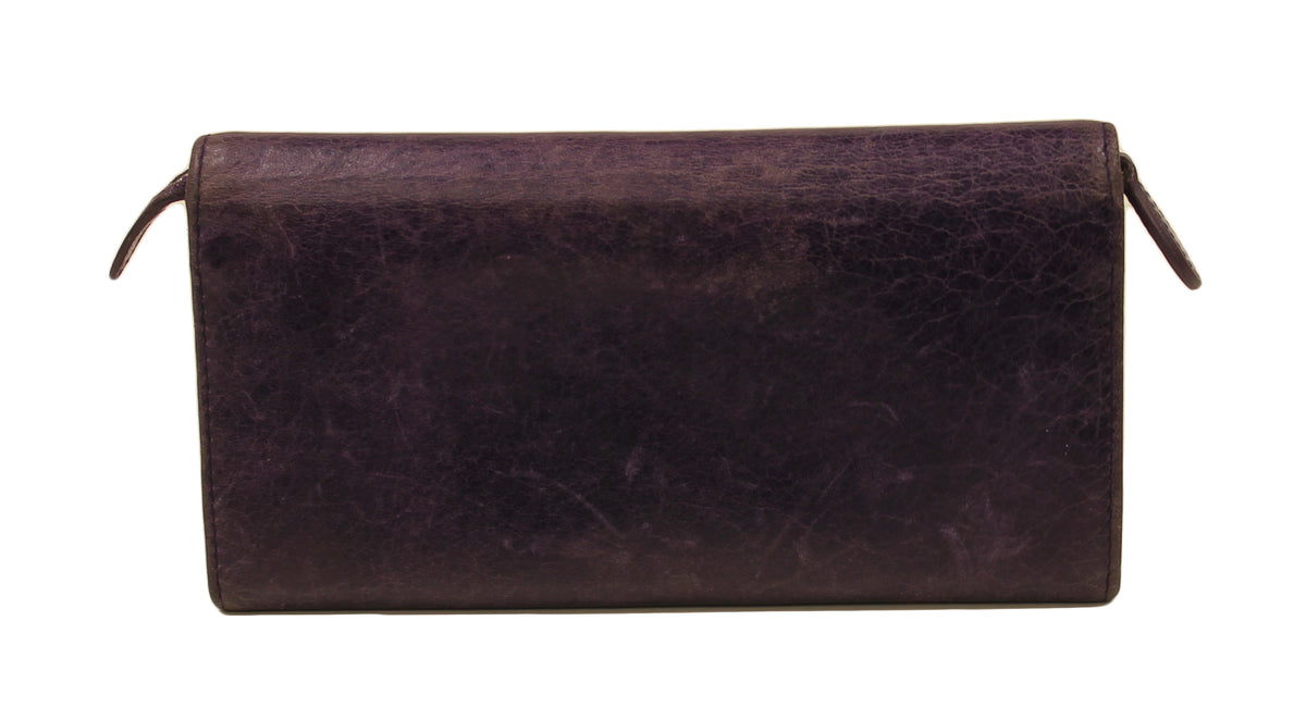 Balenciaga Purple Classic Money Wallet