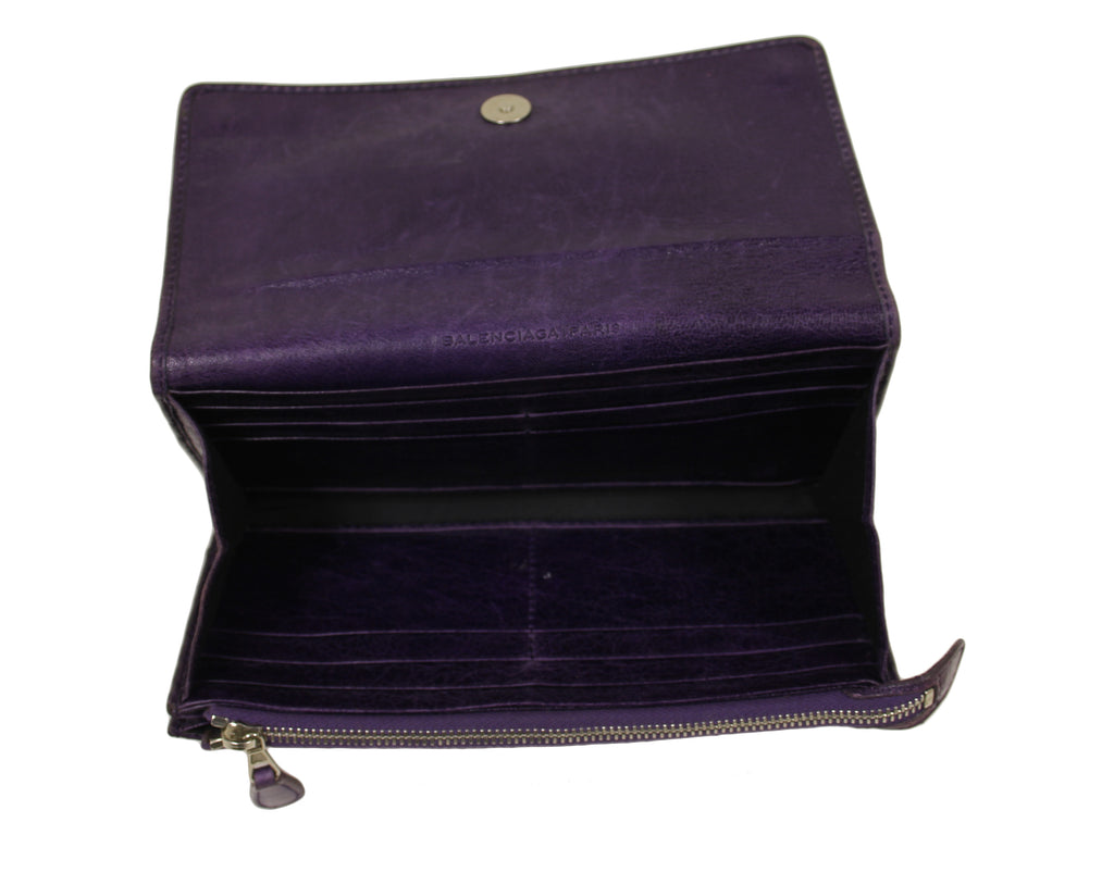 Balenciaga Purple Classic Money Wallet