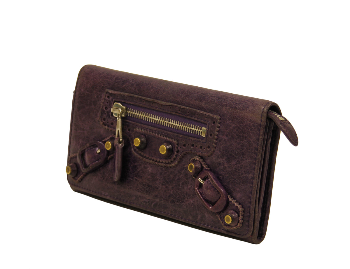 Balenciaga Purple Classic Money Wallet