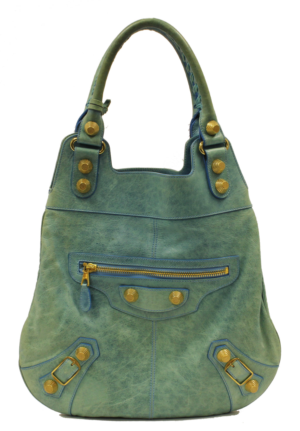Balenciaga Giant Slim Blue Shoulder Bag