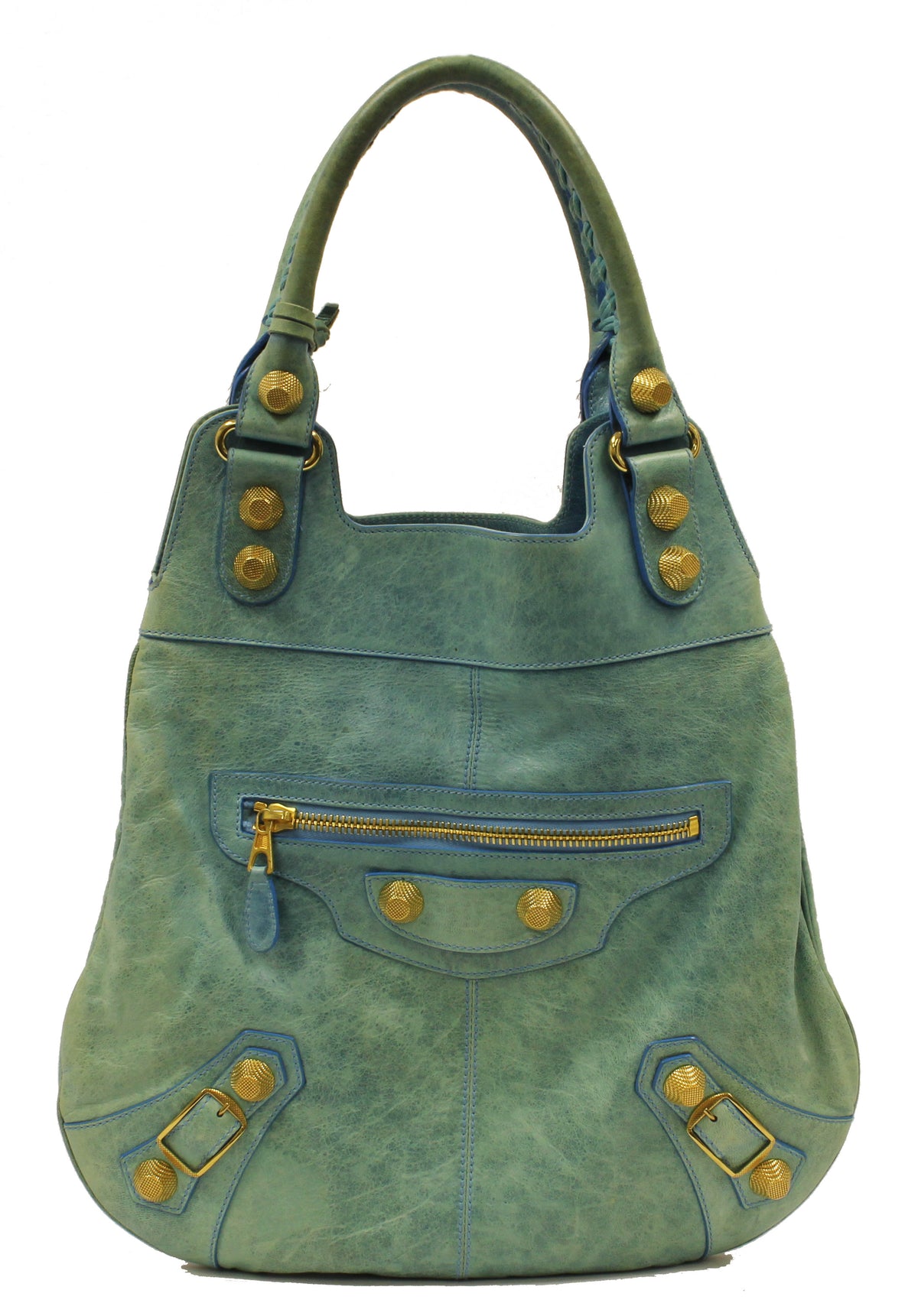 Balenciaga Giant Slim Blue Shoulder Bag