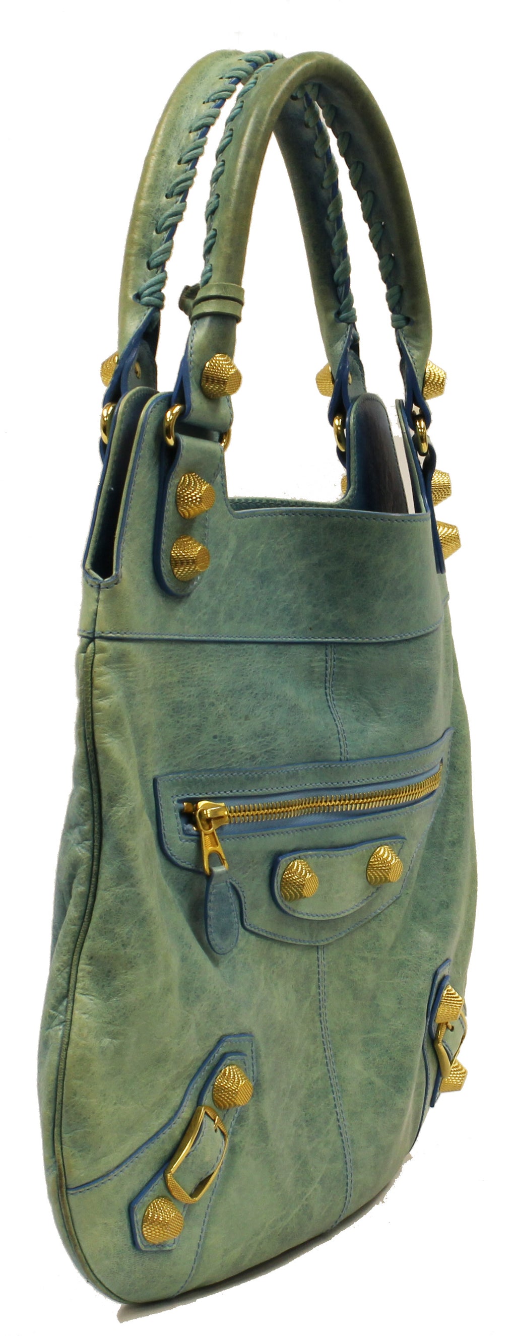 Balenciaga Giant Slim Blue Shoulder Bag
