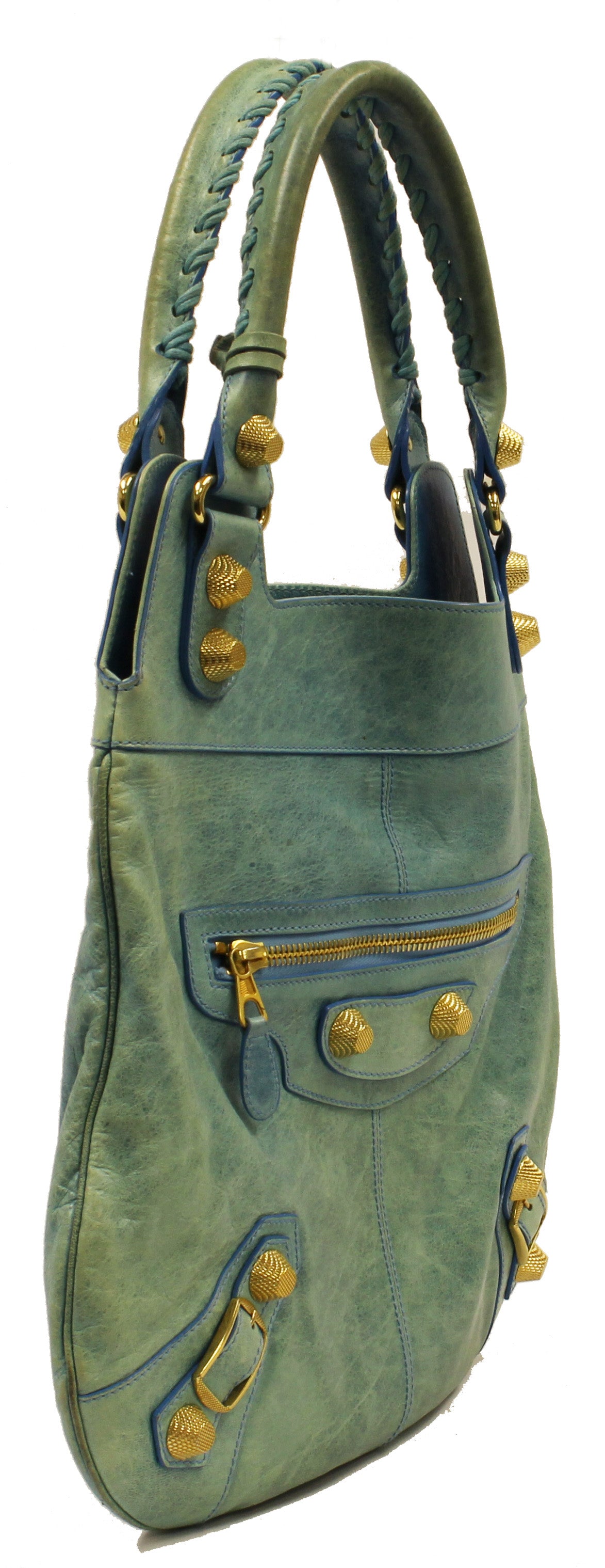 Balenciaga Giant Slim Blue Shoulder Bag