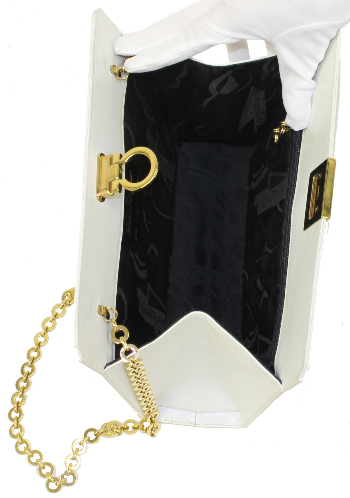 Salvatore Ferragamo White Leather bag