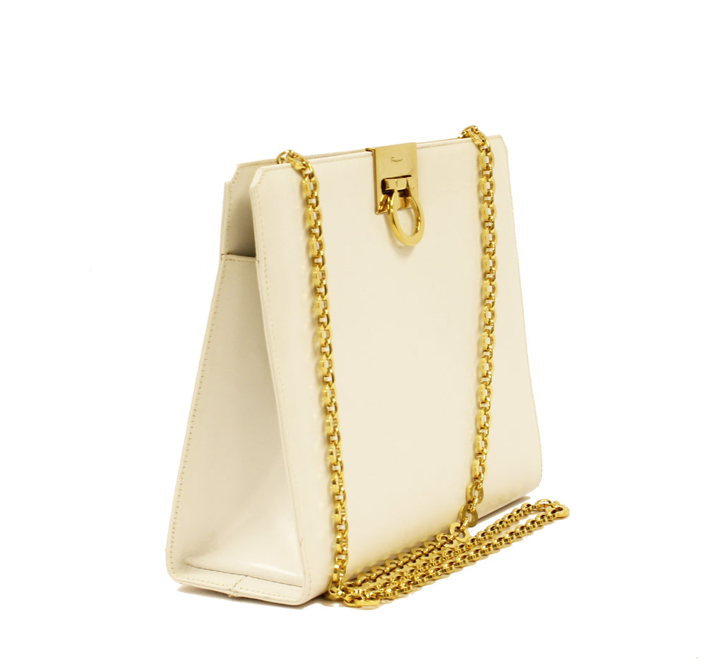 Salvatore Ferragamo White Leather bag