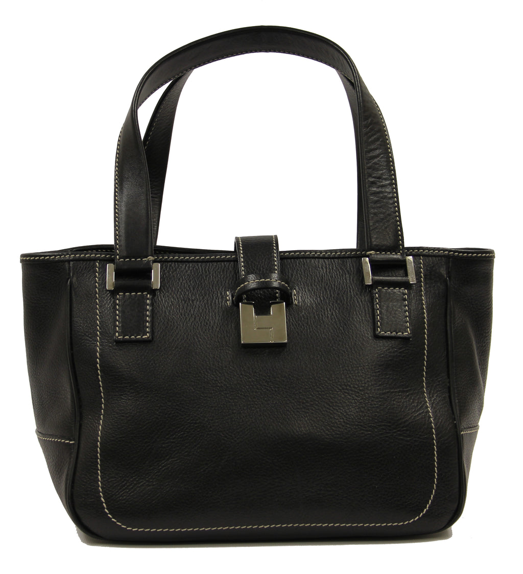 Lamberston Truex Tote Bag With Silver Tone Closure