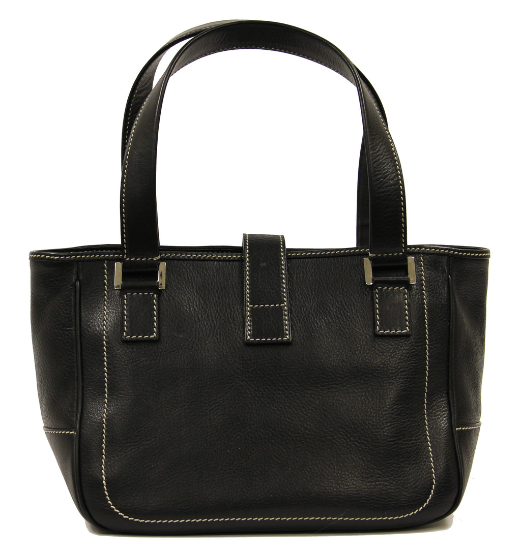Lamberston Truex Tote Bag With Silver Tone Closure