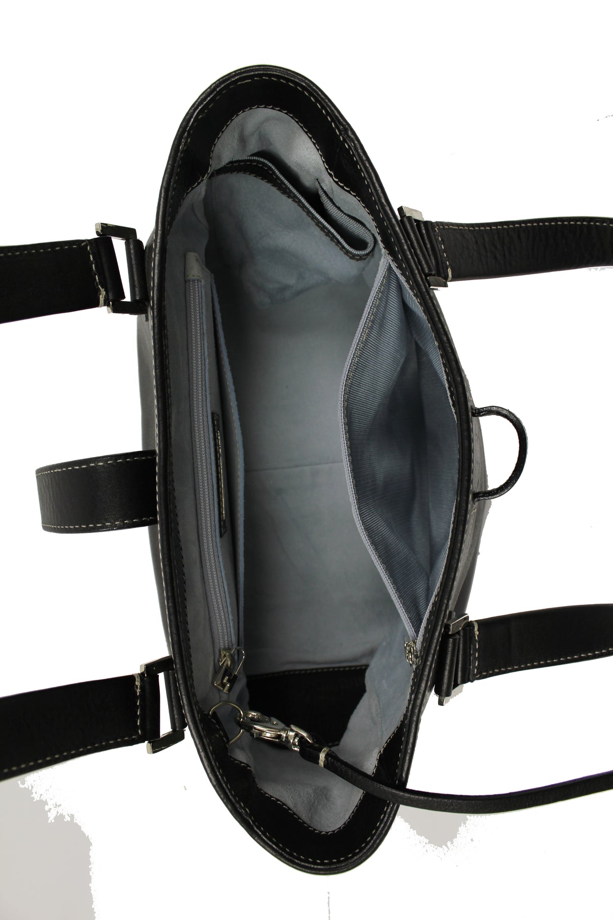 Lamberston Truex Tote Bag With Silver Tone Closure
