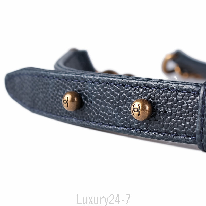 Chanel Navy Caviar Medium Plus Boy Bag