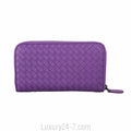 Bottega Veneta Purple Intrecciato Leather Wallet