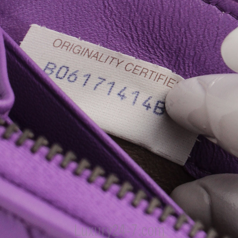 Bottega Veneta Purple Intrecciato Leather Wallet