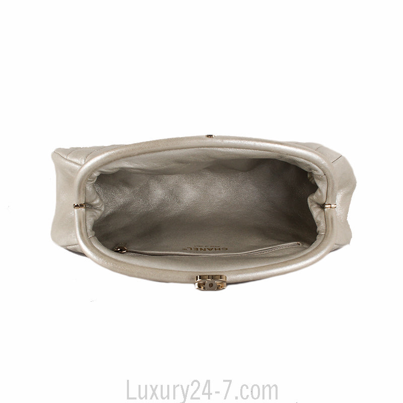 Chanel Pale Gold Timeless Clutch
