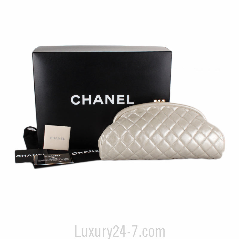 Chanel Pale Gold Timeless Clutch