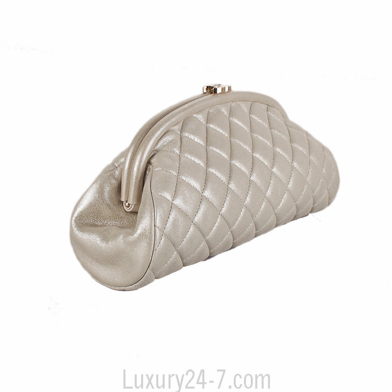 Chanel Pale Gold Timeless Clutch