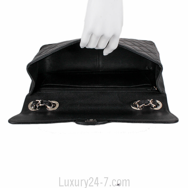 Chanel Black Caviar Classic Jumbo Single Flap Bag
